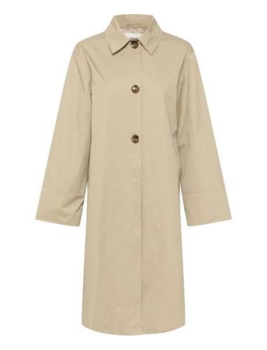 Marikb Jacket Trenchcoat Frakke Beige Karen By Simonsen