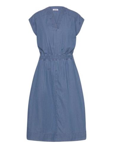 Dresses Light Woven Knælang Kjole Blue Esprit Casual