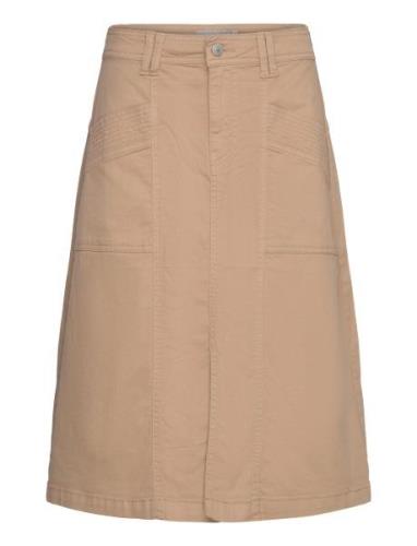 Frtwill Sk 2 Knælang Nederdel Beige Fransa