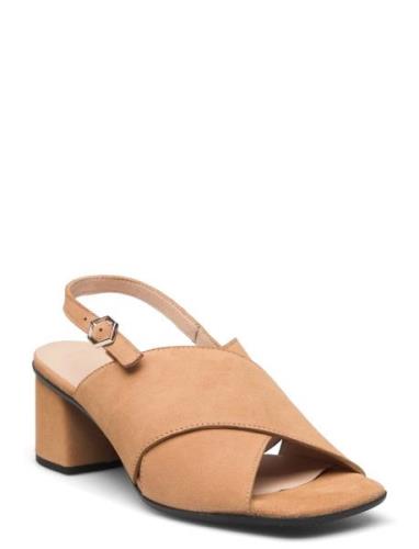 Dagmar Sandal Med Hæl Beige Wonders