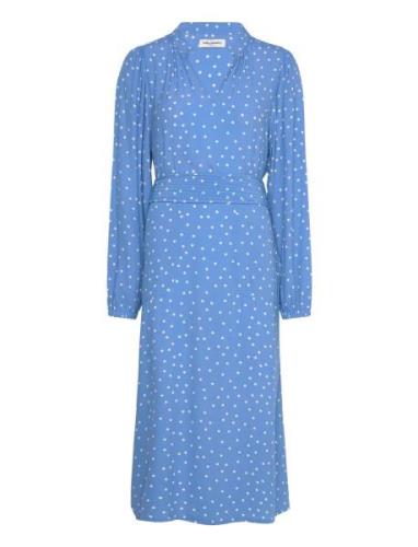 Parisll Midi Dress Ls Knælang Kjole Blue Lollys Laundry