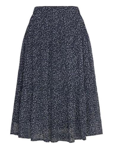 Morningll Midi Skirt Knælang Nederdel Black Lollys Laundry