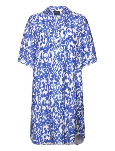 Casual Dress Knælang Kjole Blue Brandtex