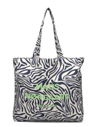 Recycled Boutique Athene Aop Bag Shopper Taske Navy Mads Nørgaard