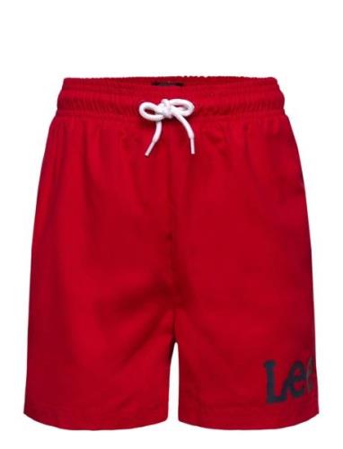 Wobbly Graphic Swimshort Badeshorts Red Lee Jeans