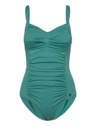 Potenza Solid Swimsuit Badedragt Badetøj Green Panos Emporio