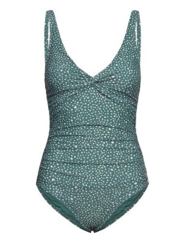 Ditsy Dots Simi Swimsuit Badedragt Badetøj Green Panos Emporio