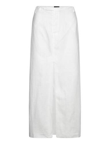 Sita Linen Maxi Skirt Lang Nederdel White Bardot