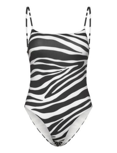 Animal Print Swimsuit Badedragt Badetøj Black Mango