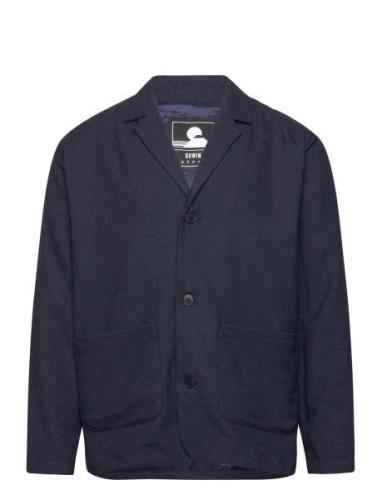 Edison Blazer - Dark Navy Suits & Blazers Blazers Single Breasted Blaz...