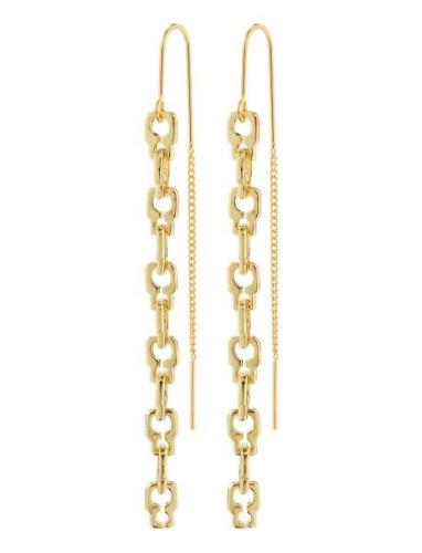 Live Recycled Chain Earrings Ørestickere Smykker Gold Pilgrim