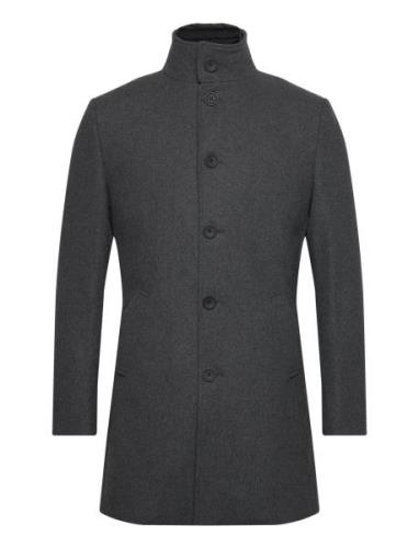 Bs Ontario Slim Fit Coat Uldfrakke Frakke Grey Bruun & Stengade