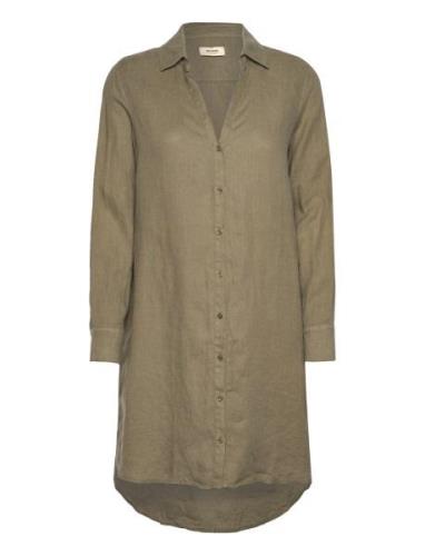 Mmrielle Linen Dress Kort Kjole Khaki Green MOS MOSH