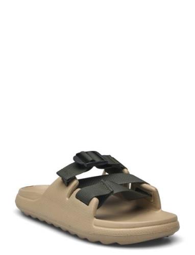 Sandal With Polyester Straps Flade Sandaler Beige Ilse Jacobsen