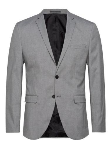 Slhslim-Mylologan Light Grey Blz B Noos Blazer Jakke Grey Selected Hom...