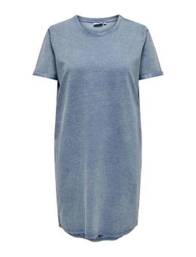 Carkeylee-Fab Ss Knee Dress Jrs Knælang Kjole Blue ONLY Carmakoma