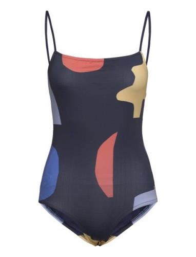 Summer Night Landscape Print Swimsuit Badedragt Badetøj Blue Bobo Chos...