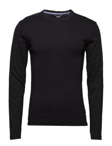 Basic Tee O-Neck L/S Tops T-Langærmet Skjorte Black Lindbergh