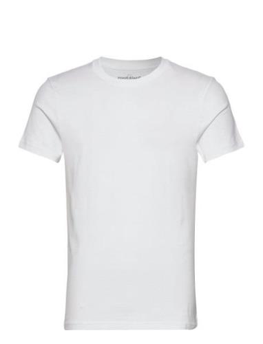 Crew-Neck Cotton Tops T-Kortærmet Skjorte White Bread & Boxers