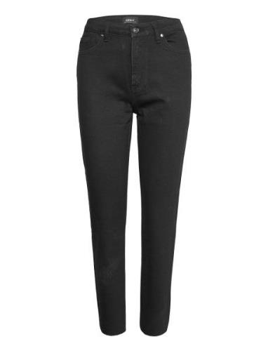 Onlemily Hw Str Crp Ank Raw Mae034 Bottoms Jeans Straight-regular Blac...