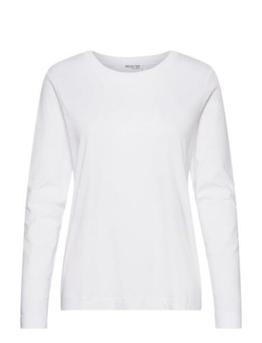 Slfstandard Ls Tee Noos Tops T-shirts & Tops Long-sleeved White Select...