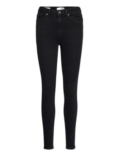 Slfsophia Mw Skinny Black Jeans U Noos Bottoms Jeans Skinny Black Sele...