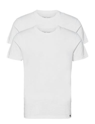 Twin Pack Crew Tops T-Kortærmet Skjorte White Lee Jeans