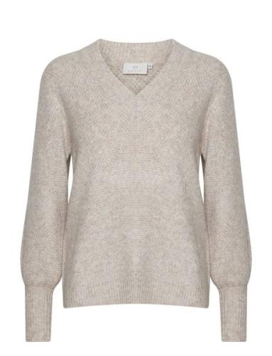 Kamerana Pullover Tops Knitwear Jumpers Beige Kaffe