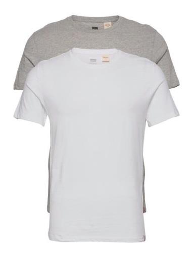 Slim 2Pk Crewneck 1 2 Pack Sli Tops T-Kortærmet Skjorte White LEVI´S M...