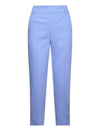 Kasakura Hw Cropped Pants Bottoms Trousers Straight Leg Blue Kaffe