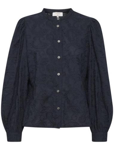 Crviola Shirt Tops Blouses Long-sleeved Black Cream