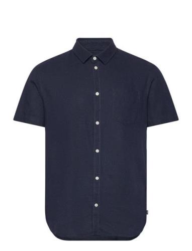 Sdallan Ss Sh Tops Shirts Short-sleeved Navy Solid