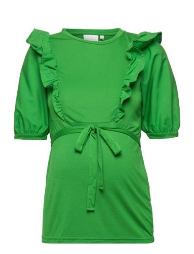 Mljorun Mary 2/4 Jrs Top 2F A. Tops Blouses Short-sleeved Green Mamali...