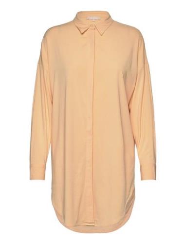 Srfreedom Ls Long Shirt Tops Shirts Long-sleeved Beige Soft Rebels