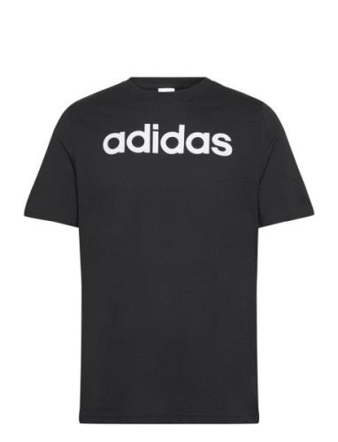 M Lin Sj T Sport T-Kortærmet Skjorte Black Adidas Sportswear