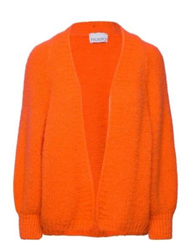 Fora Knit Cardigan Tops Knitwear Cardigans Orange Noella