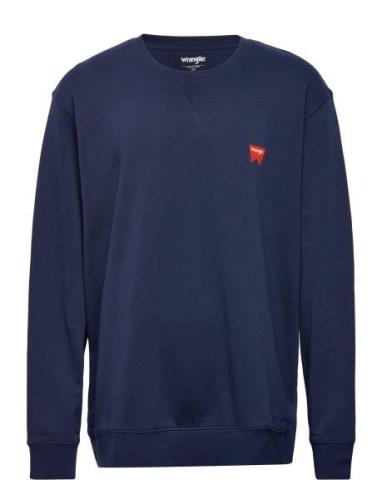 Sign Off Crew Tops Sweatshirts & Hoodies Sweatshirts Navy Wrangler