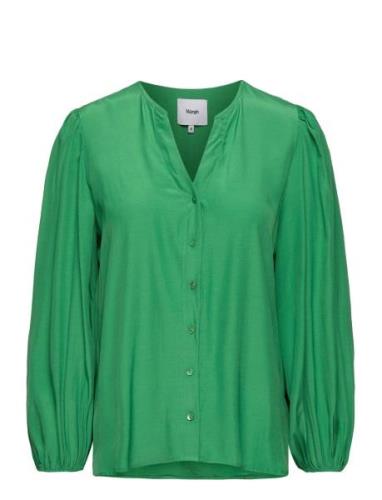 Nusofty Blouse Tops Blouses Long-sleeved Green Nümph