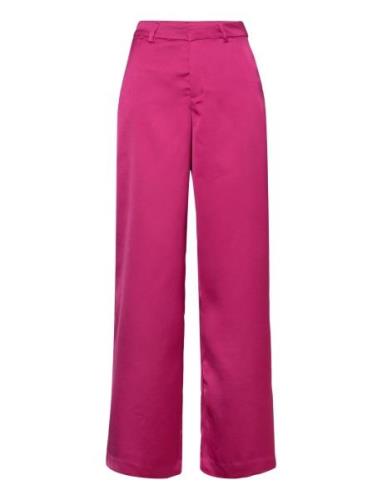 Justina Sateen Bukser Bottoms Trousers Suitpants Pink Minus