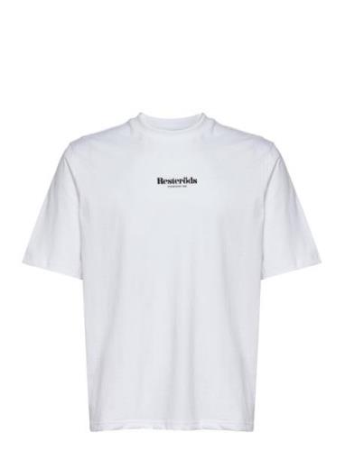 Logo Mid Sleeve Tee Gots Tops T-Kortærmet Skjorte White Resteröds