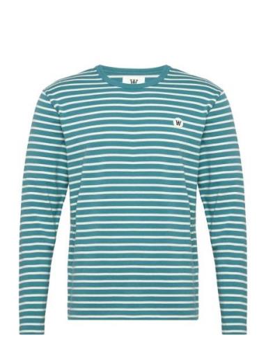 Mel Stripe Long Sleeve Gots Tops T-Langærmet Skjorte Blue Double A By ...