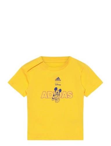 I Dy Mm T Sport T-Kortærmet Skjorte Yellow Adidas Sportswear