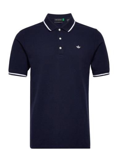 T2 Original Polo Tops Polos Short-sleeved Navy Dockers