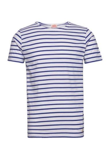 Breton Striped Shirt Héritage Tops T-Kortærmet Skjorte Blue Armor Lux