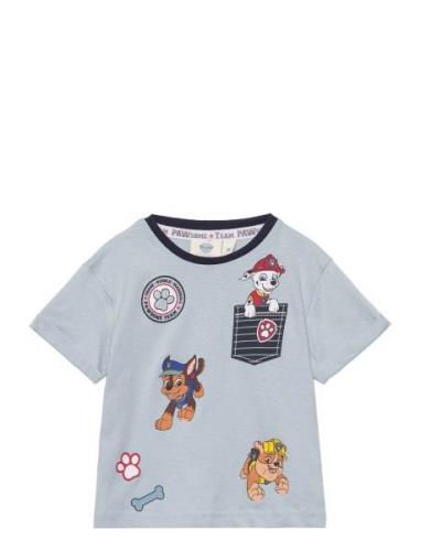 Short-Sleeved T-Shirt Tops T-Kortærmet Skjorte Blue Paw Patrol