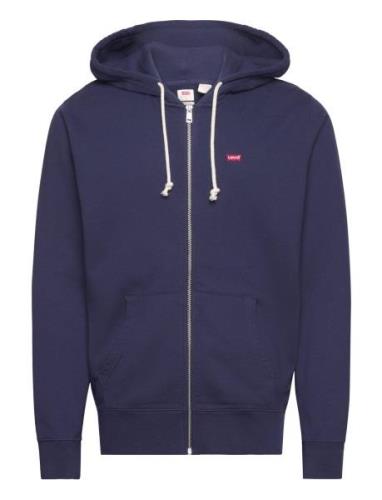 The Original Hm Zip Up Navy Bl Tops Sweatshirts & Hoodies Hoodies Blue...