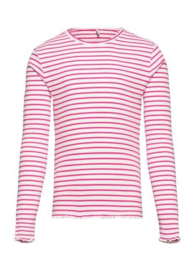 Koggila L/S Rib Top Jrs Tops T-shirts Long-sleeved T-Skjorte Multi/pat...