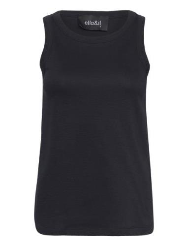 Lea Singlet Tops T-shirts & Tops Sleeveless Black Ella&il