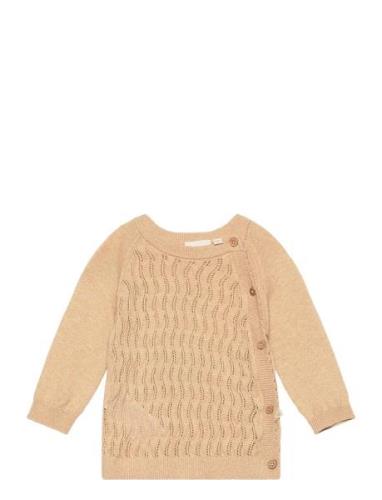 Nbfnina Ls Wrap Knit Lil Tops Knitwear Pullovers Beige Lil'Atelier