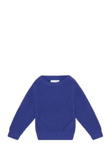 Nmfnomille Ls Knit Tops Knitwear Pullovers Blue Name It